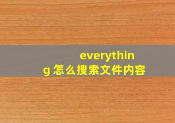 everything 怎么搜索文件内容